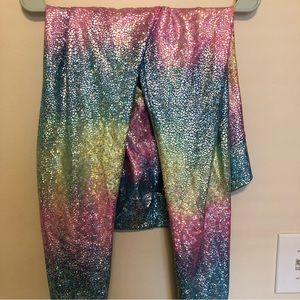 Unicorn Leggings - Whimsical Rainbow Leggings - 3X Plus